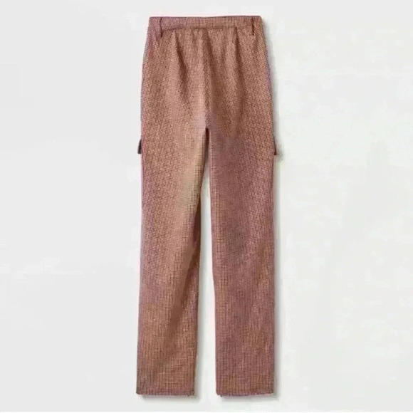 A New Day Women's Adaptive Seated Fit Pants, Brown Plaid - Size 4 NWT - Picture 2 of 3
